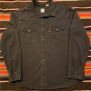 Levi's Men's Charcoal Button Down Shirt